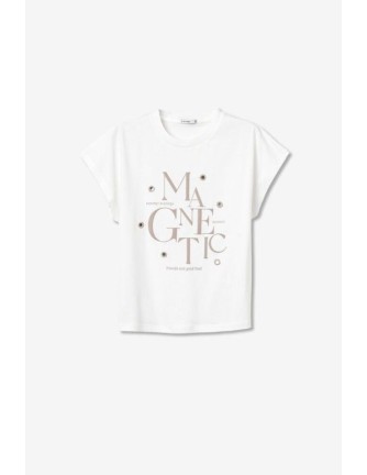 Camiseta Tiffosi Polka blanca
