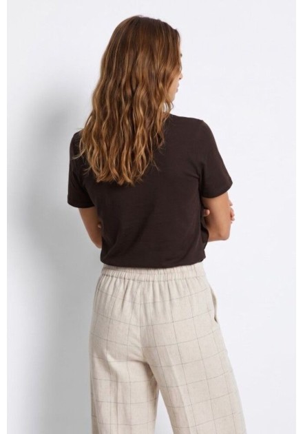 Camiseta Tiffosi Riga marron chorreras