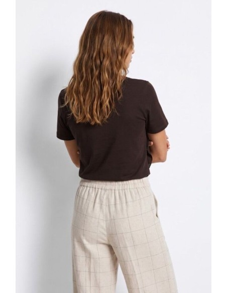 Camiseta Tiffosi Riga marron chorreras