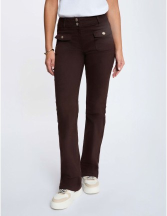 Pantalon Morgan Poleme bootcut marron