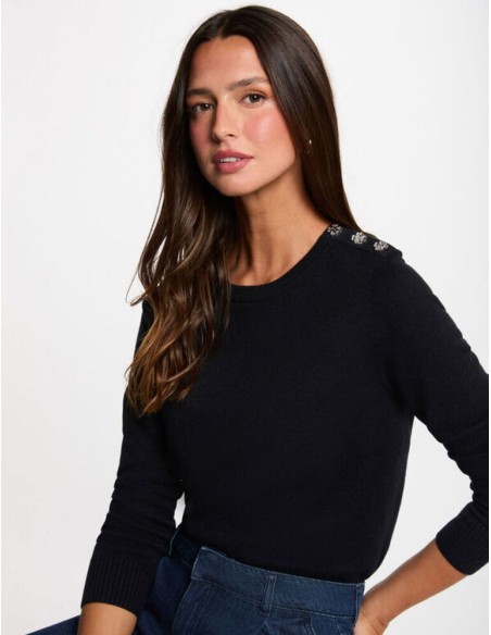 Jersey Morgan Mkisso negro detalle botones