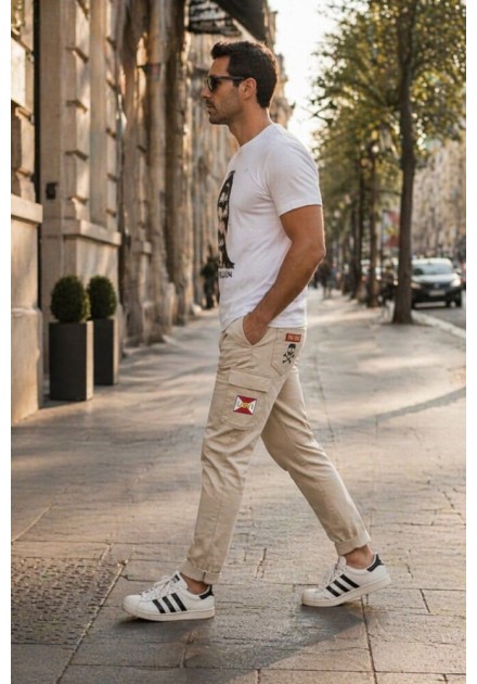 Pantalon Lasal Italy cargo beig Pantalon Lasal Italy cargo beig