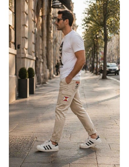Pantalon Lasal Italy cargo beig