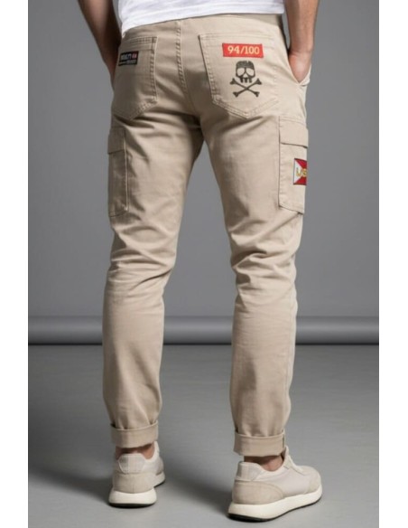 Pantalon Italy cargo beig