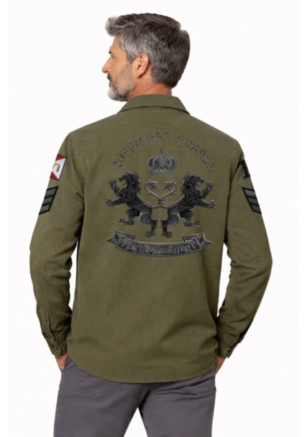 Sobrecamisa Lasal Guards kaki espalda