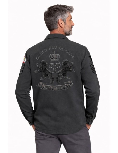 Sobrecamisa Lasal Guards gris espalda