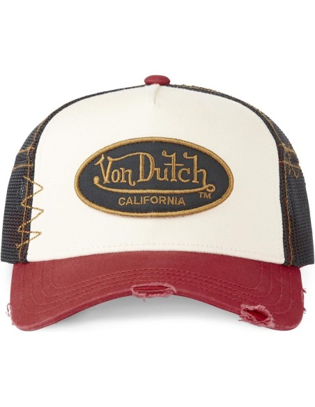 Gorra Van Dutch Grre beig + roja