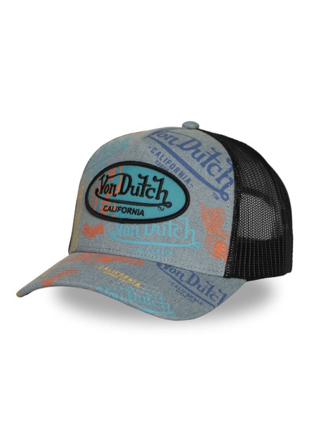 Gorra Von Dutch Cafe 09 azul rejilla negra