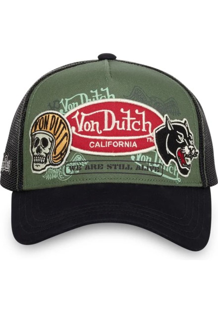 Gorra Von Dutch Patches 05 verde+negra