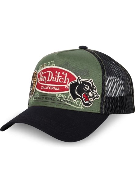 Gorra Von Dutch Patches 05 verde vissera negra