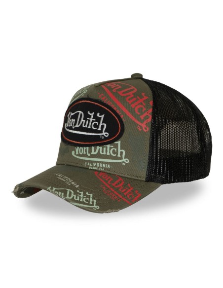 Gorra Von Dutch Cafe 12 verde rejilla negra