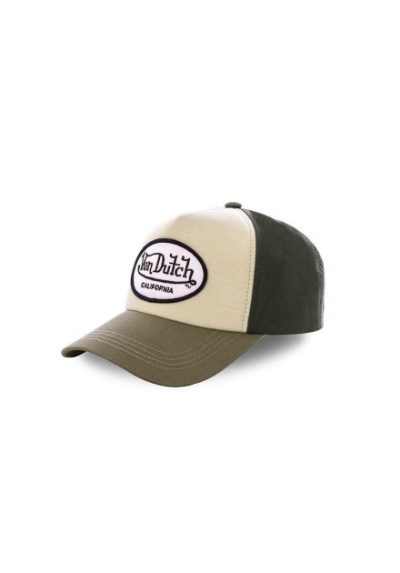 Gorra Von Dutch california beig visera verde