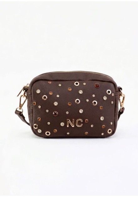 Bandolera Noco Cristales marron chocolate