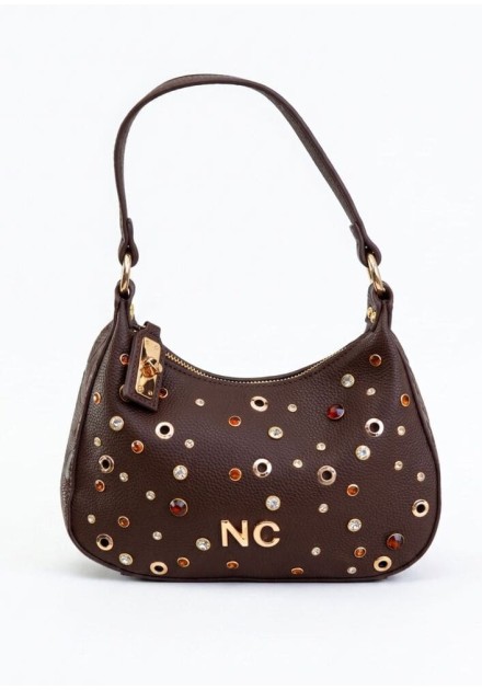 Bolso Noco góndola cristales marron chocolate