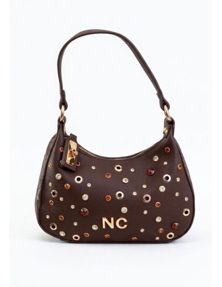 Bolso Noco góndola cristales marron chocolate