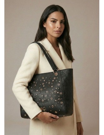 Bolso Noco tote cristales negro