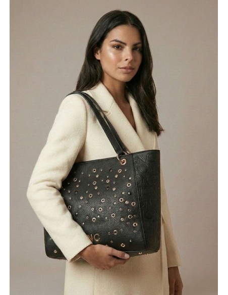 Bolso Noco tote cristales negro