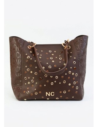 Bolso Noco tote cristales marrón