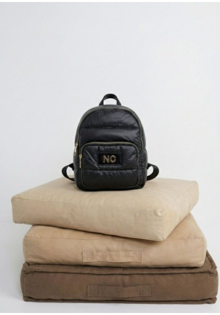 Mochila Noco Puffy negra ultraligera