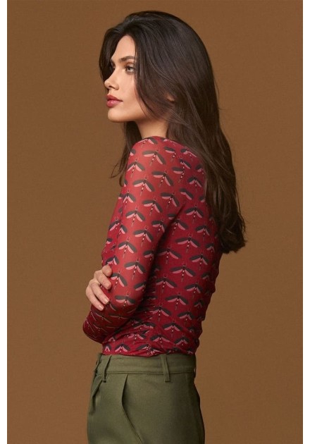 Top Minueto Red Dragonfly gasa Top Minueto Red Dragonfly gasa