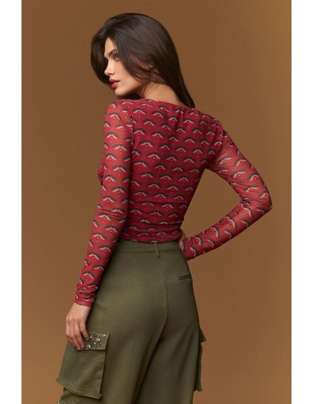 Top Minueto Red Dragonfly manga larga