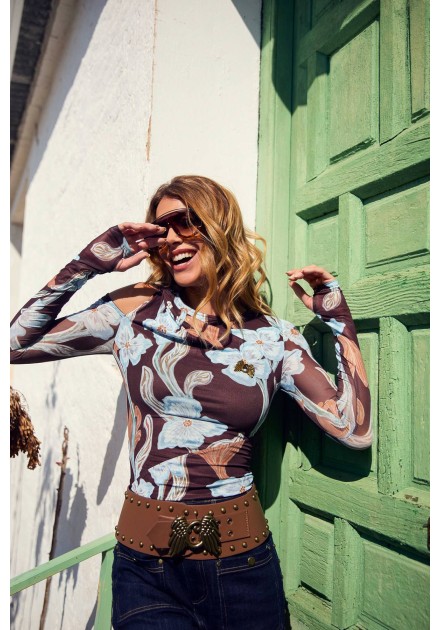 Top Kelwin Camaleónica by Capriche - vista frontal Top Kelwin Camaleónica by Capriche - vista frontal