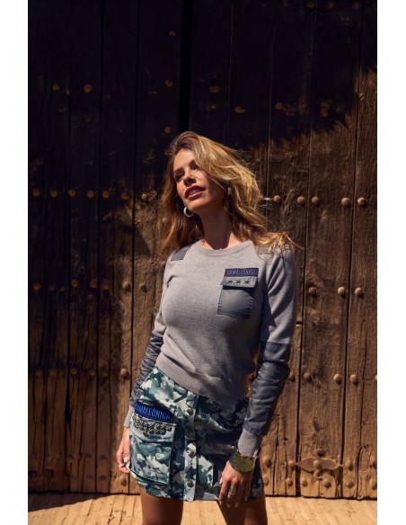 Falda Valley Camaleónica by Capriche, estampado camuflaje, vista alternativa