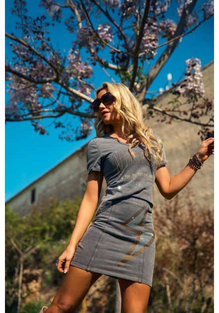 Camiseta Wildwood Camaleónica by Capriche, gris Alma Libre, vista lateral