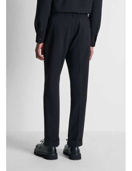 Pantalón Antony Morato negro Boris, vista trasera con dobladillo