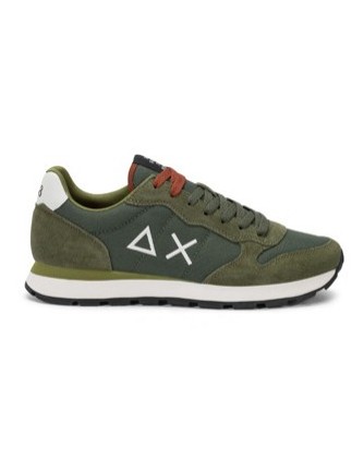 Sneakers Sun 68 Tom Solid verde militar, vista lateral