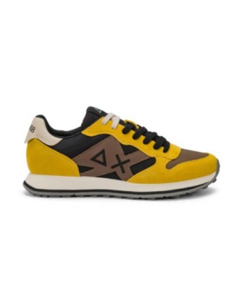 Sneakers Sun 68 Jaki 2.0 bicolor amarillo y marrón, vista lateral