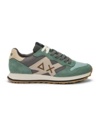 Sneakers Sun 68 Jaki 2.0 bicolor verde salvia, vista lateral