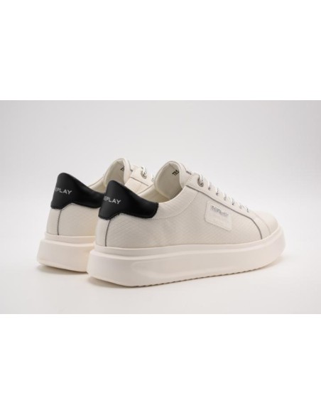 Sneakers Replay Pulsar Texture blancas - vista trasera
