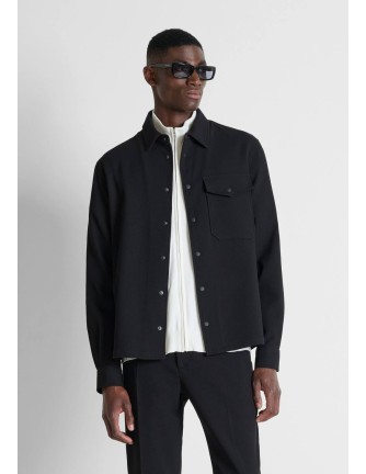 Sobrecamisa Antony Morato negra Santiago - vista frontal