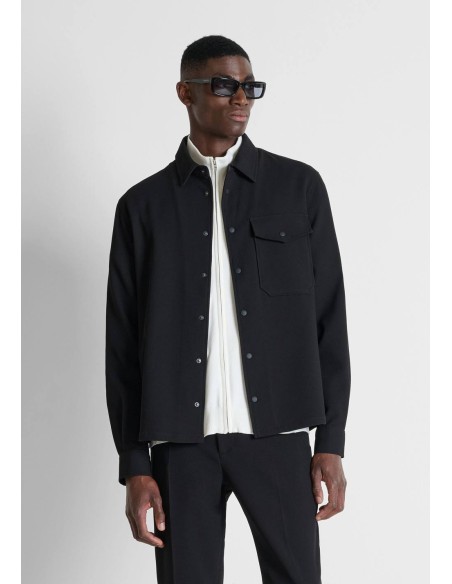Sobrecamisa Antony Morato negra Santiago - vista frontal