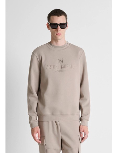 Sudadera Antony Morato Grit logo gris - vista frontal