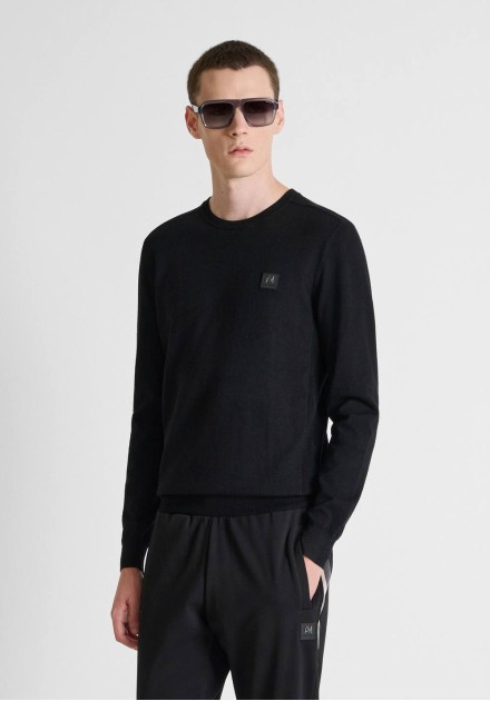 Jersey Antony Morato negro básico - vista frontal Jersey Antony Morato negro básico - vista frontal
