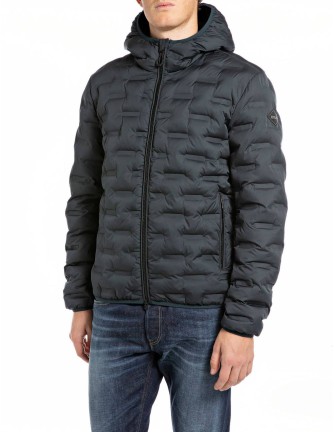Chaqueta Plumas Replay verde - vista frontal