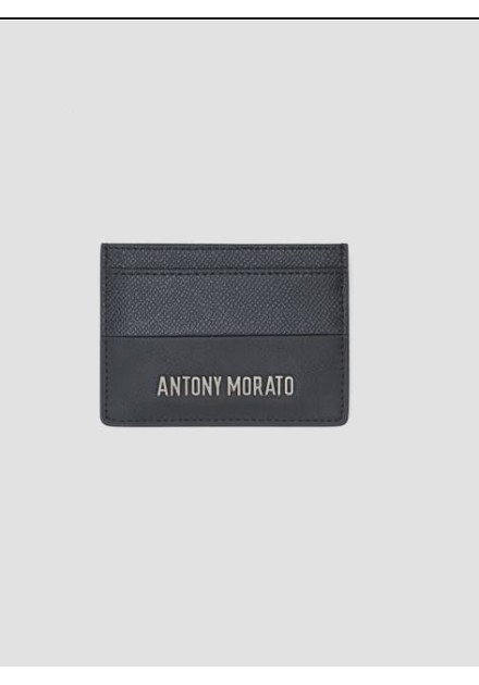 Billetero Antony Morato en piel negra con logo grabado Billetero Antony Morato en piel negra con logo grabado