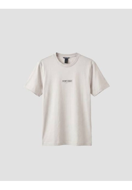 Camiseta Antony Morato beig con logo estampado en pecho