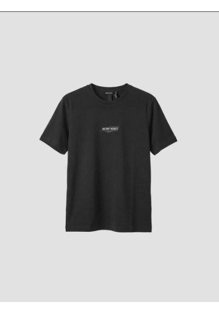 Camiseta Antony Morato negra con logo estampado en pecho