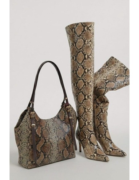 Bolso Noco tote serpiente marron