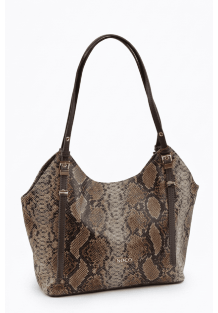 Bolso Noco tote serpiente marron grande Bolso Noco tote serpiente marron grande