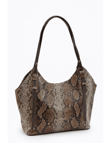 Bolso Noco tote serpiente marron grande