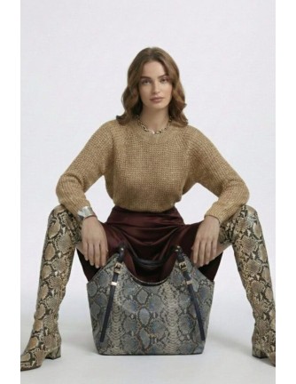 Bolso Noco tote serpiente negro