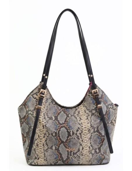 Bolso Noco tote serpiente negro grande