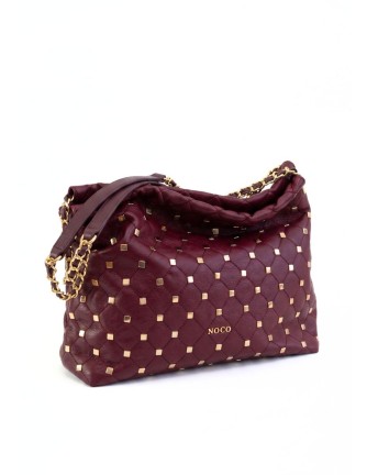 Bolso Noco saco soft tachuelas granate 2
