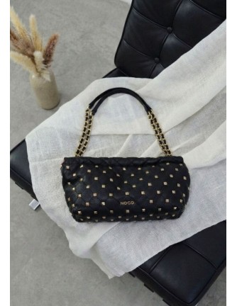Bolso Noco baguette soft tachuelas negro