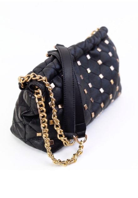 Bolso Noco baguette soft tachuelas negro cadena