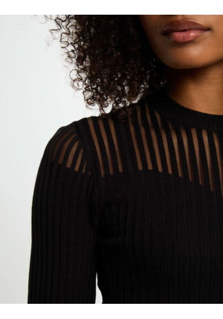 Jersey Morgan Mamdo negro semitransparente Jersey Morgan Mamdo negro semitransparente